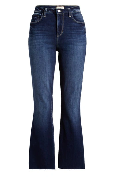 L Agence L'agence Kendra Raw Hem Flare Crop Jeans In Columbia