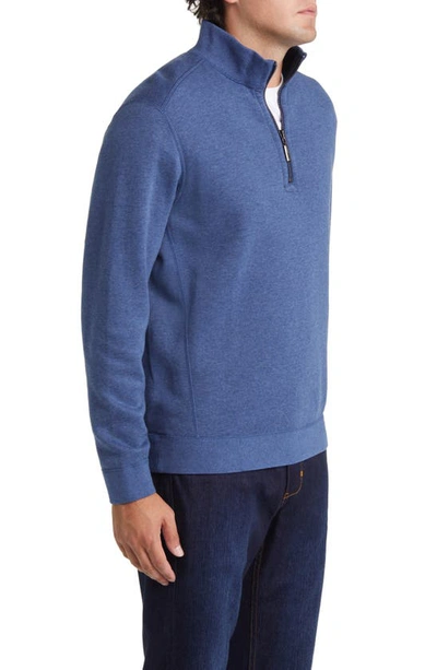 Shop Tommy Bahama Flip Coast Reversible Half Zip Pullover In Blue Note Heather