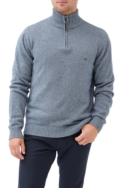 Shop Rodd & Gunn Merrick Bay Quarter Zip Sweater In Indigo