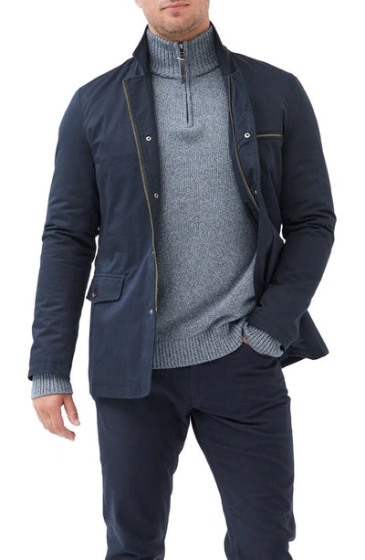 Shop Rodd & Gunn Merrick Bay Quarter Zip Sweater In Indigo