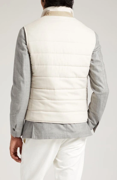 Shop Eleventy Reversible Vest In Sand-grey