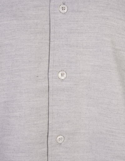 Shop Fedeli Melange Light Grey Shirt In Grigio