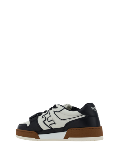 Shop Fendi Match Sneakers In Nero/bianco/chalk
