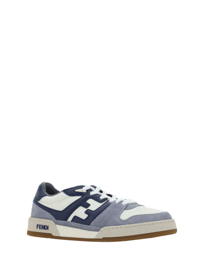Shop Fendi Low Top Match Sneakers In Ciel/blue/ice