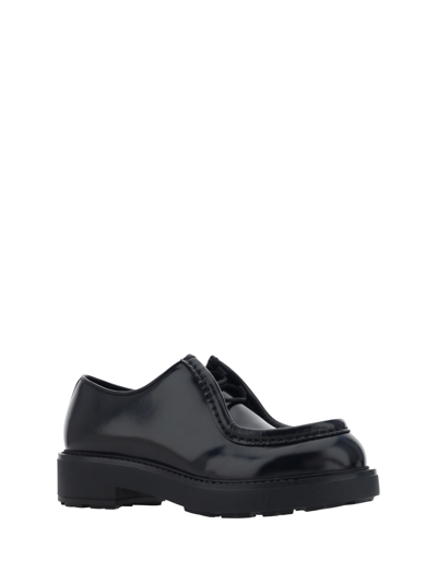 Shop Prada Lace-up Shoes In Nero