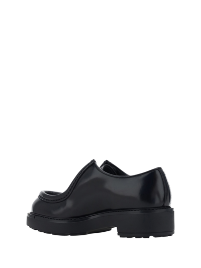 Shop Prada Lace-up Shoes In Nero