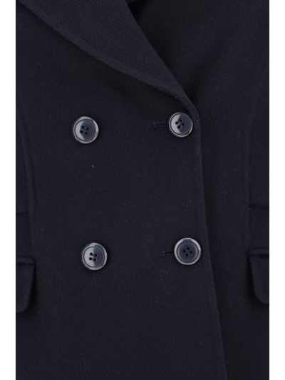 Shop Paltò Vania Coat In Blu Navy
