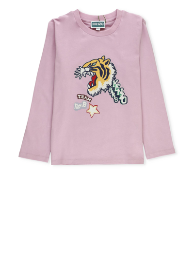 Shop Kenzo T-shirt With Print In Pink