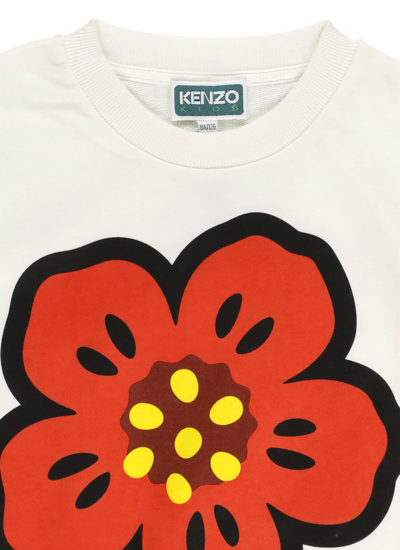 Shop Kenzo Boke Flower Sweatshirt In Avorio
