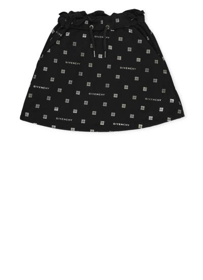 Shop Givenchy Cotton Skirt In Black