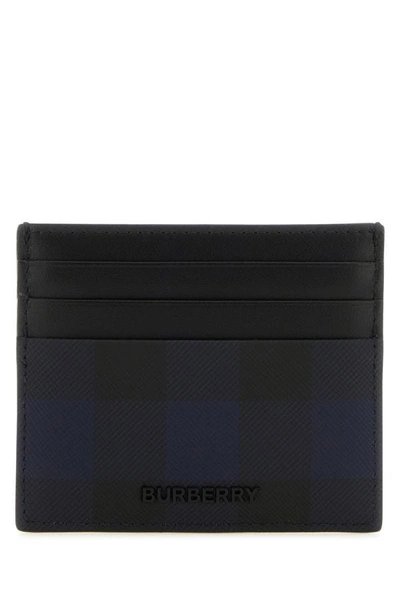 Shop Burberry Man Printed Leather Cardholder In Multicolor