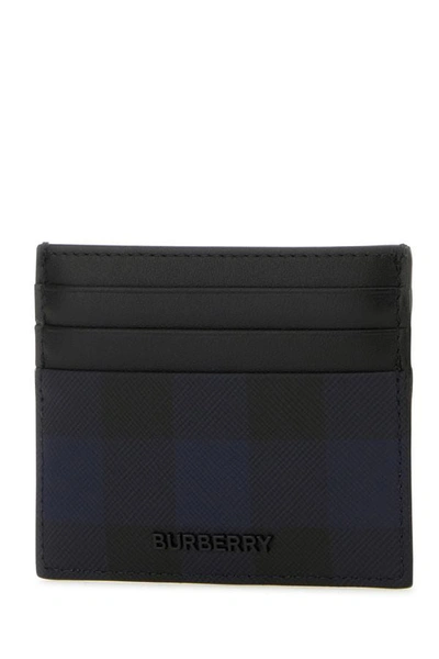 Shop Burberry Man Printed Leather Cardholder In Multicolor