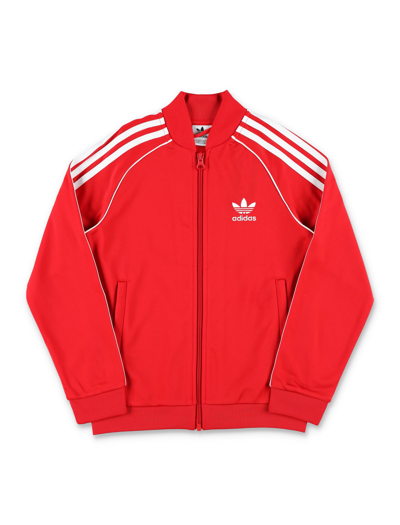 Shop Adidas Originals Track Top Jacket In Red