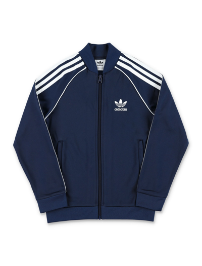 Shop Adidas Originals Track Top Jacket In Blue