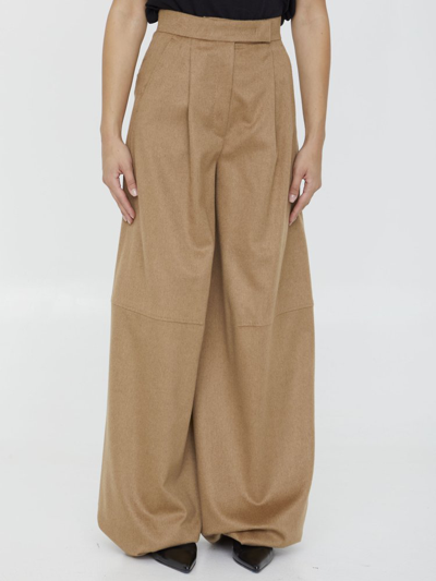 Shop Max Mara High Waisted Wide In Brown