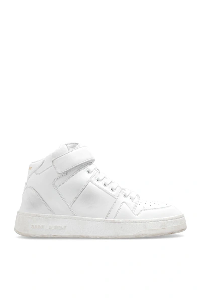 Shop Saint Laurent Lax High-top Sneakers In Bianco
