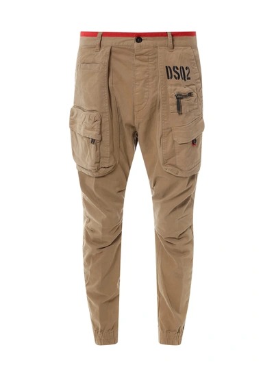 Shop Dsquared2 Sexy Cargo Fit Trouser In Walnut