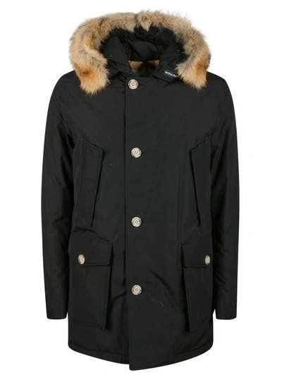 Shop Woolrich Arctic Detachable Fur Parka In Blk