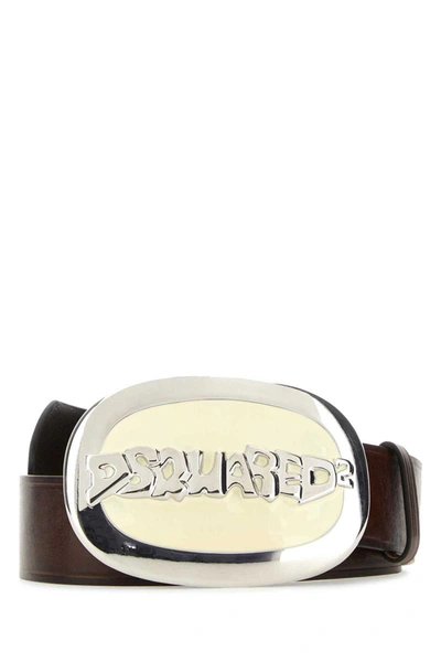 Shop Dsquared2 Dsquared Belt In Brown