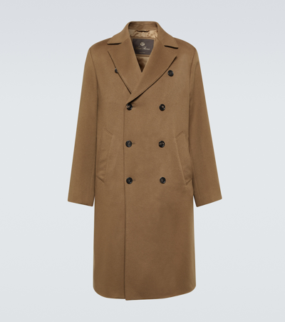 Shop Loro Piana Winton Double-breasted Cashmere Coat In Beige