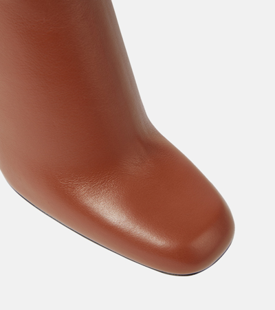 Victoria Beckham Leather Knee-high Boots In Brown