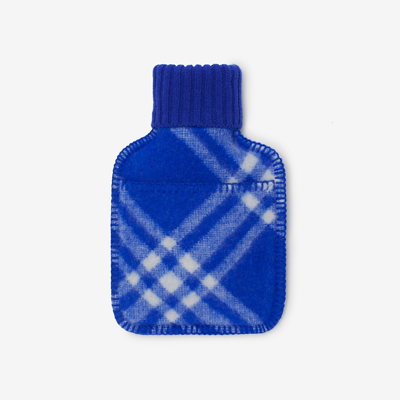 Shop Burberry Check Wool Hot Water Bottle In Knight