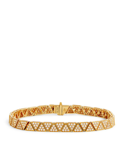 Shop Anita Ko Yellow Gold And Diamond Cleo Bracelet