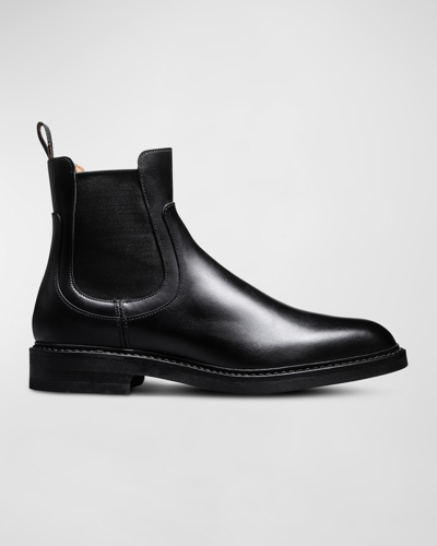 Shop Allen Edmonds Men's Dawson Leather Chelsea Boots In Black