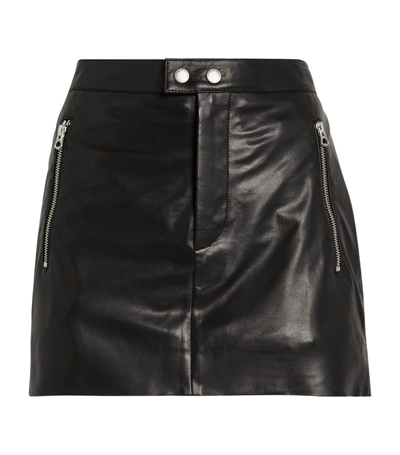 Shop Rag & Bone Faux-leather Nora Mini Skirt In Black