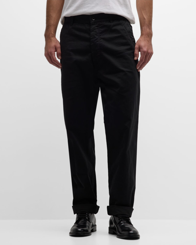 Shop Raleigh Workshop Men's Rowan Garment-dyed Trousers In Black