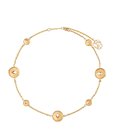 Shop Burberry Gold-plated Medallion Necklace