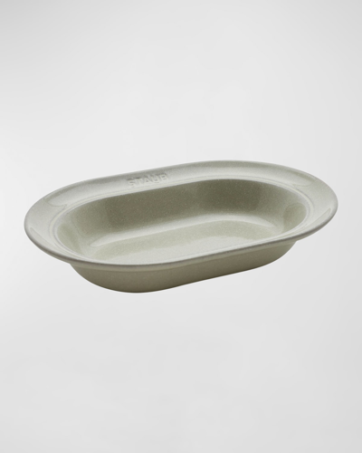 Shop Staub Ceramic Oval Service Dish In White Truffle