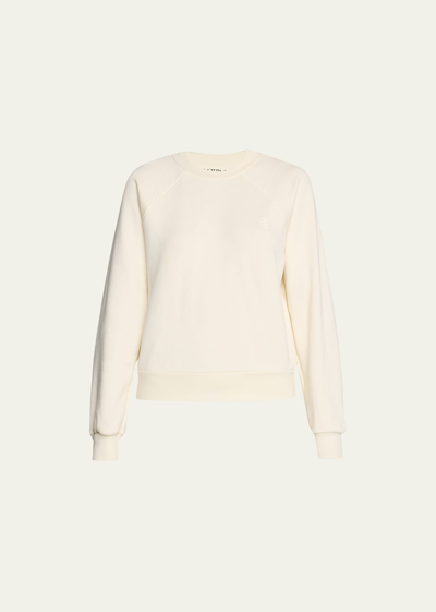 Shop Éterne Shrunken Raglan-sleeve Sweatshirt In Cream