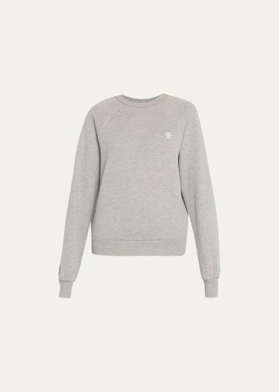 Éterne Raglan Cotton Blend Sweatshirt In Heather Grey