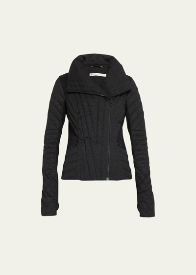 Shop Blanc Noir Membrane Motion Panel Puffer Jacket In Dark Charcoal