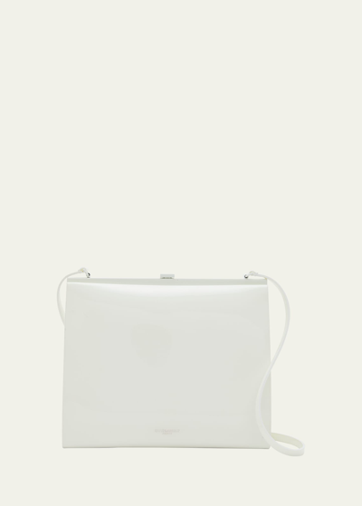 Shop Saint Laurent Le-anne Marie Small Shoulder Bag In Vinyl In White Powder