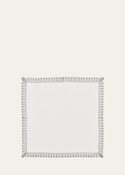 Shop Baccarat X Kim Seybert Etoile Dinner Napkins, Set Of 4 In White/silver