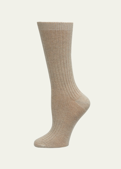 Shop Hanro Accessories Socks In Grey Melange