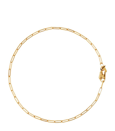 Shop Burberry Horse Chain Necklace In Gold