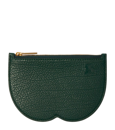 Shop Burberry Small Leather Chess Pouch In Green
