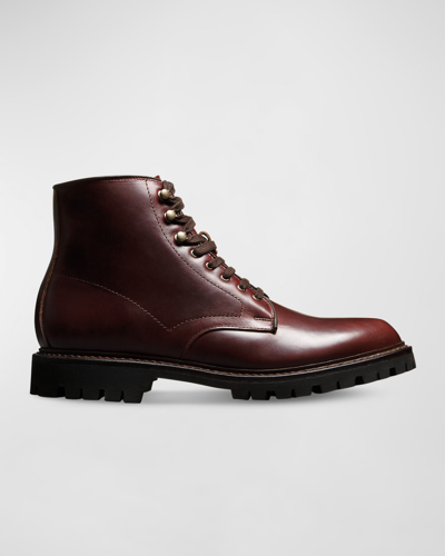 Shop Allen Edmonds Men's Higgins Mill Weatherproof Lug Sole Ankle Boots In Burgundy