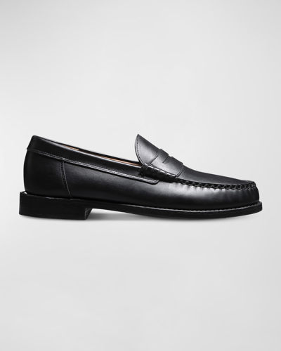 Shop Allen Edmonds Men's Newman Leather Penny Loafers In Black