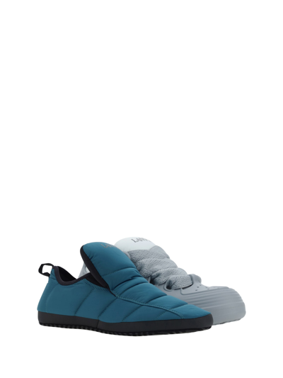 Shop Lanvin Curb Sneakers In Pearl Grey