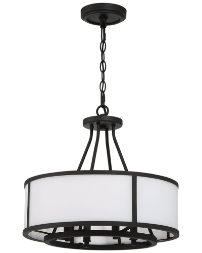 Crystorama Bryant 4-light Black Forged Chandelier In Black