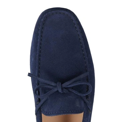 Tod's Gommino Suede Driving Loafers In Blue