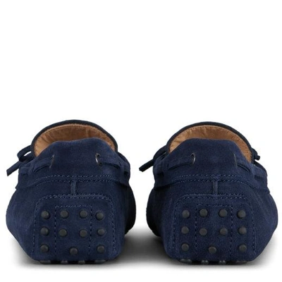 Tod's Gommino Suede Driving Loafers In Blue