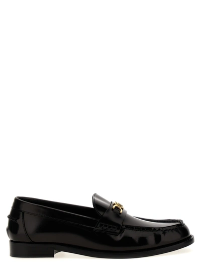 Shop Versace Medusa 95 Loafers In Black