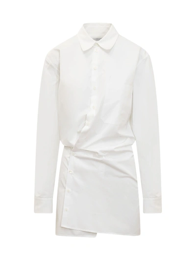 Shop Off-white Poplin Shirt Dress