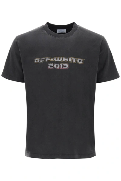 Shop Off-white T-shirt With Back Bacchus Print In Black Multicolor