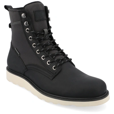 Shop Territory Elevate Water Resistant Plain Toe Lace-up Boot In Black